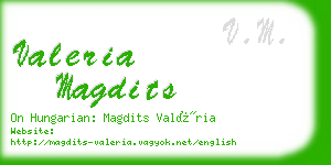 valeria magdits business card